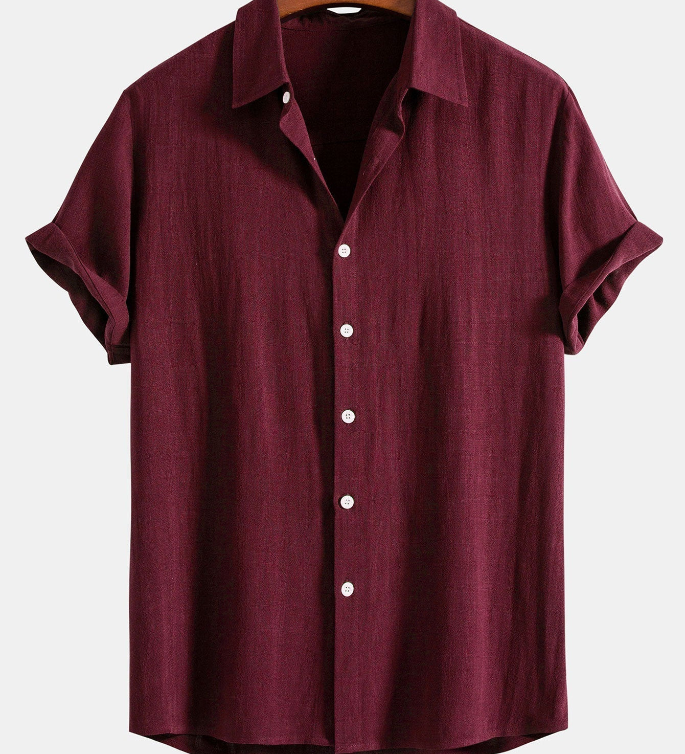 Button-Up Shirt in Linen and Rayon Blend