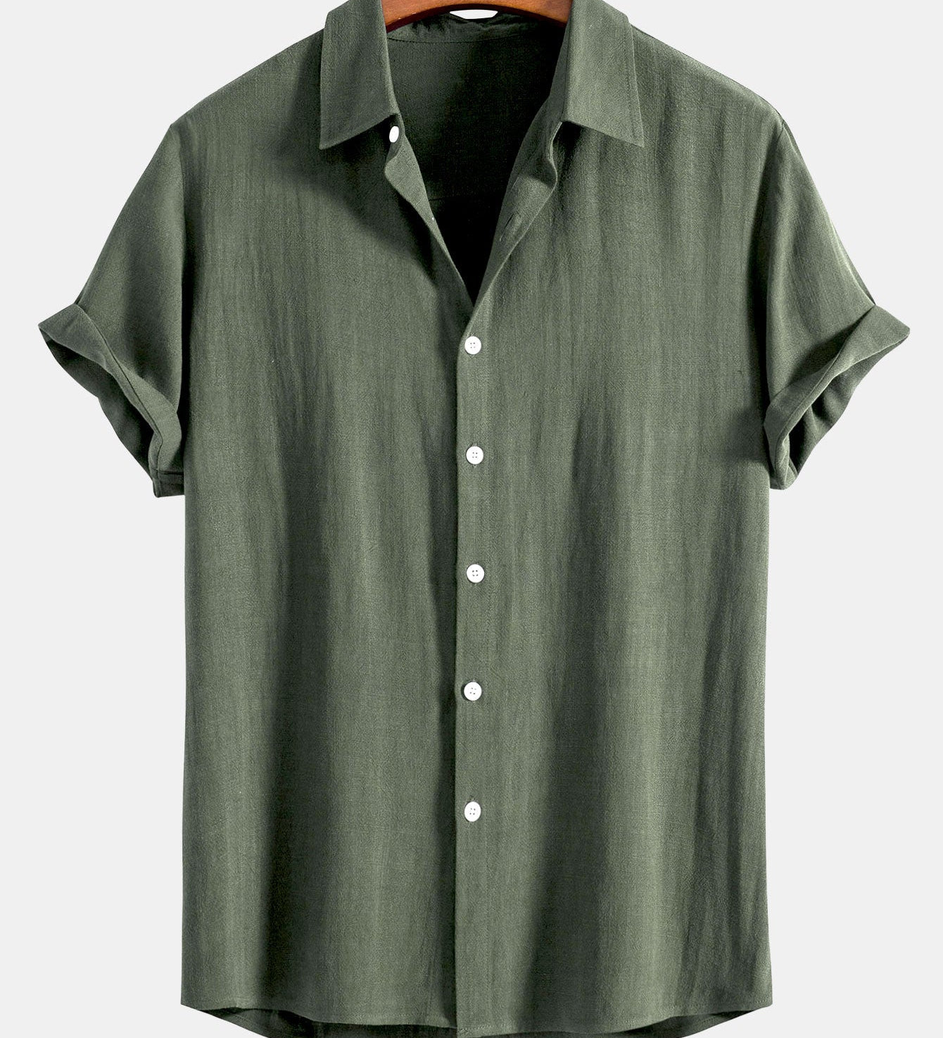 Button-Up Shirt in Linen and Rayon Blend