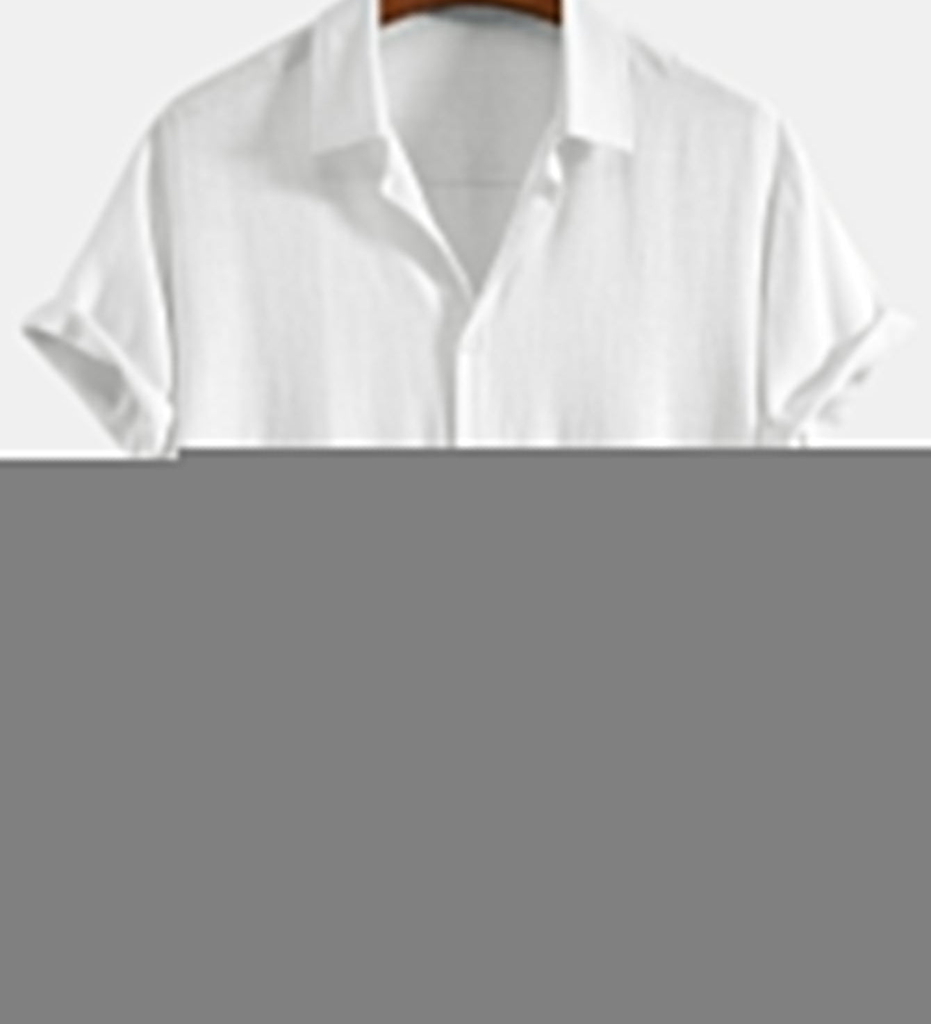Button-Up Shirt in Linen and Rayon Blend