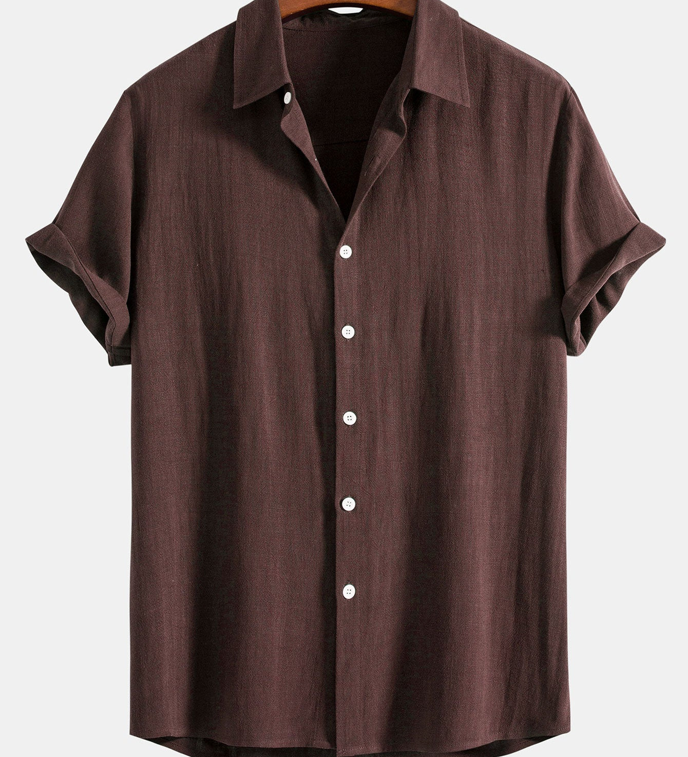Button-Up Shirt in Linen and Rayon Blend