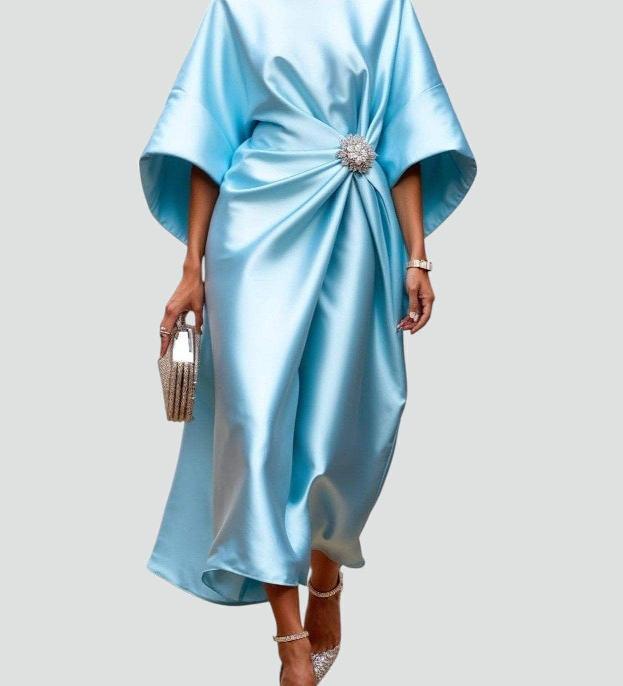 Lona™ Elegant Long Satin Dress