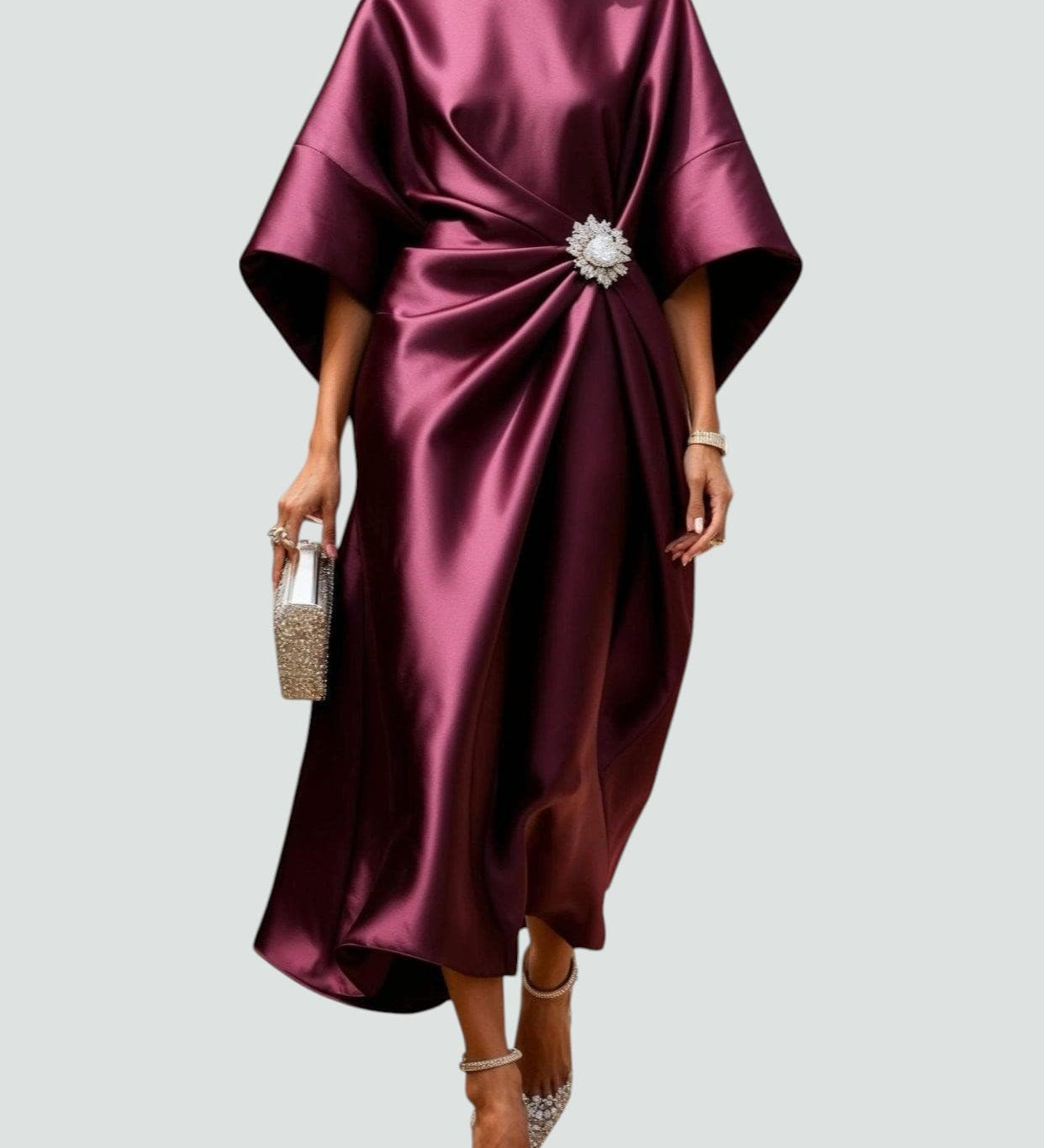 Lona™ Elegant Long Satin Dress