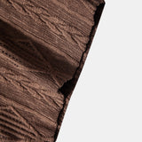Geometrisch Jacquard Cubaanse Shirt & Rechte Linnen Broek