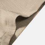 Gerimpelde textuur<tc>rood</tc> V-hals shirt &amp; kreuk textuur<tc>rood</tc> Rechte broek