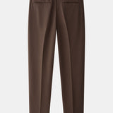 Contrast Waffle Zipper Knit Polo & Slim Fit Tapered Trousers