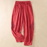Buddha Stones Summer Women's Drawstring Harem Pants With Pockets