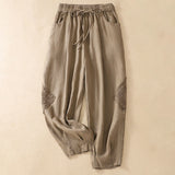 Buddha Stones Summer Women's Drawstring Harem Pants With Pockets
