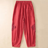 Buddha Stones Summer Women's Drawstring Harem Pants With Pockets