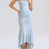 Blue bell floral maxi dress