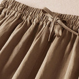 Buddha Stones Summer Small Flower Embroidery  Harem Pants With Pockets