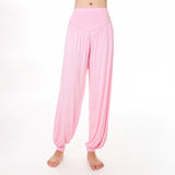Buddha Stones Plain Color Loose Modal Yoga Dance Harem Pants