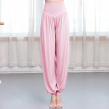 Buddha Stones Plain Color Loose Modal Yoga Dance Harem Pants