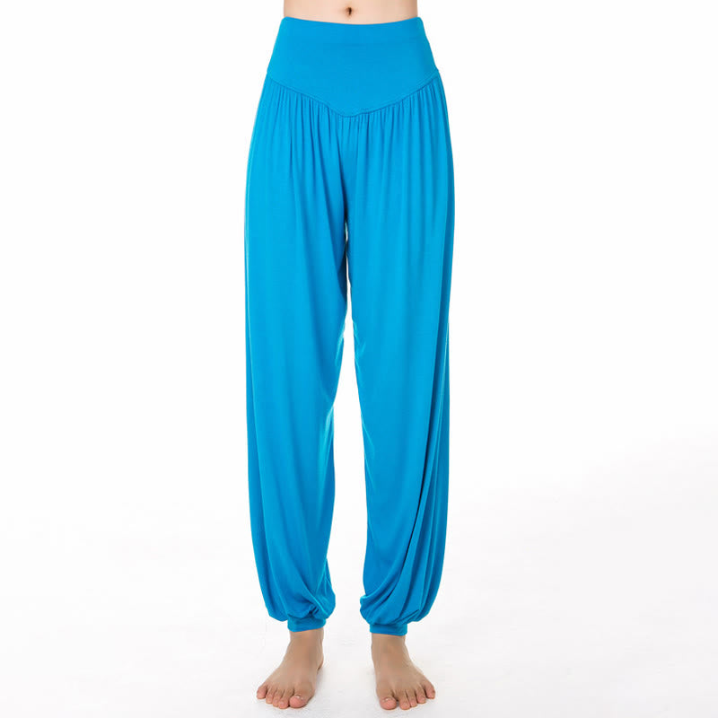 Buddha Stones Plain Color Loose Modal Yoga Dance Harem Pants