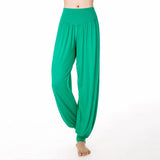 Buddha Stones Plain Color Loose Modal Yoga Dance Harem Pants