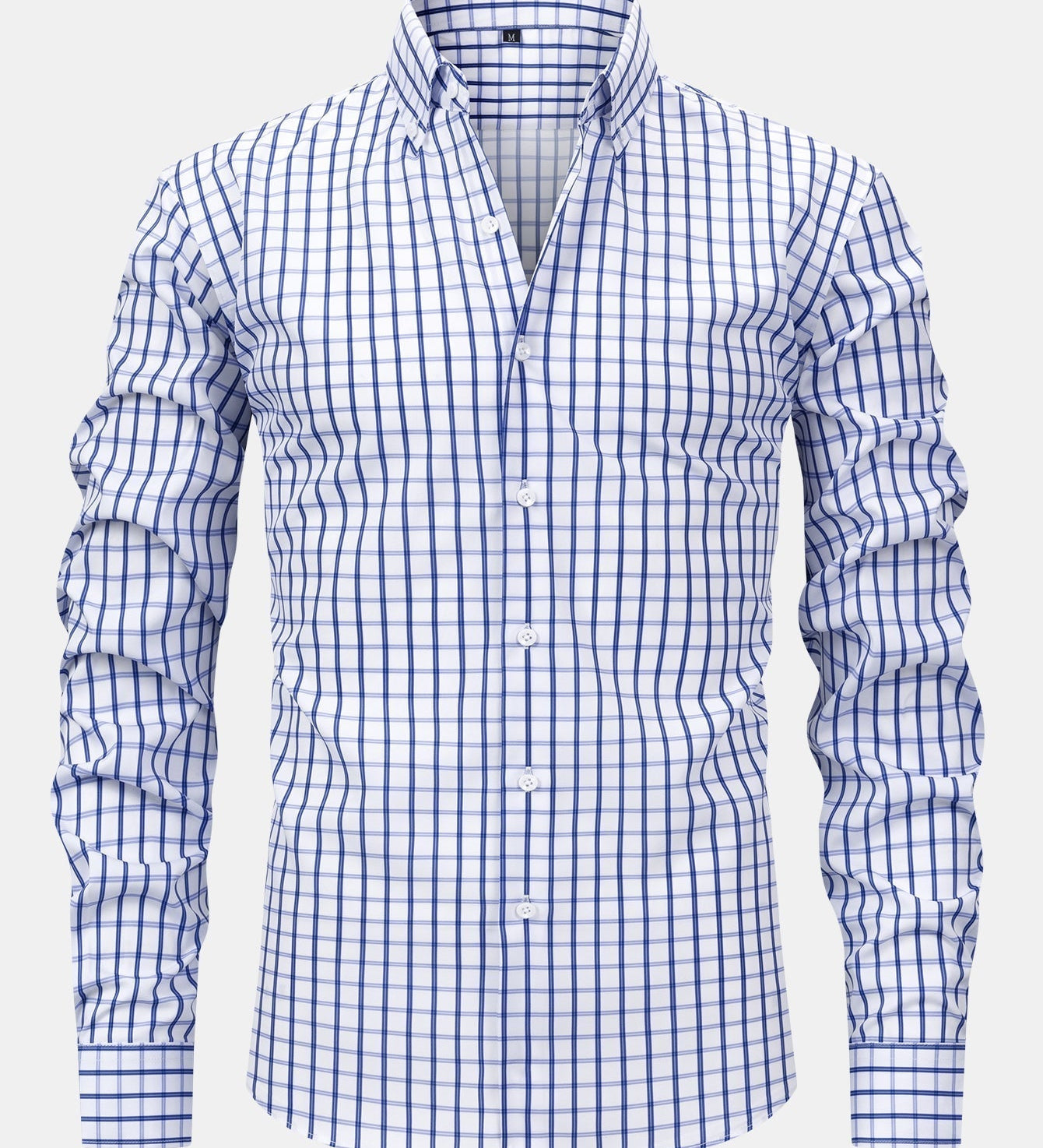 Long Sleeve Checkered Shirt with Buttons