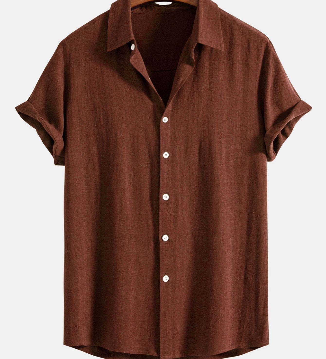 Button-Up Shirt in Linen and Rayon Blend