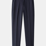 Contrast Textured Johnny Collar Polo & Slim Fit Tapered Trousers
