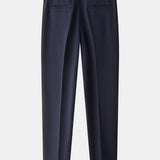 Contrast Textured Knit Polo & Slim Fit Tapered Trousers