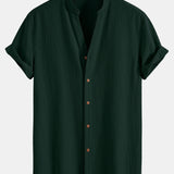 Gerimpelde textuur<tc>rood</tc> V-hals shirt &amp; kreuk textuur<tc>rood</tc> Rechte broek