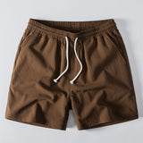 Twisted Jacquard Button Up Knit Shirt & Crinkle Textured Drawstring 5" Shorts