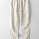 Short Sleeve Linen Look Stand Collar Shirt & Straight Leg Linen Pants