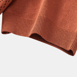 Twisted Jacquard Button Up Knit Shirt & Straight Leg Linen Pants