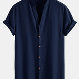 Gerimpelde textuur<tc>rood</tc> V-hals shirt &amp; kreuk textuur<tc>rood</tc> Rechte broek