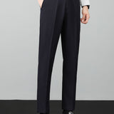 Linen Ribbed Knit Polo & Slim Fit Tapered Trousers