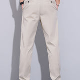 Twist Knit Polo & Elastic Waist Straight Leg Trousers