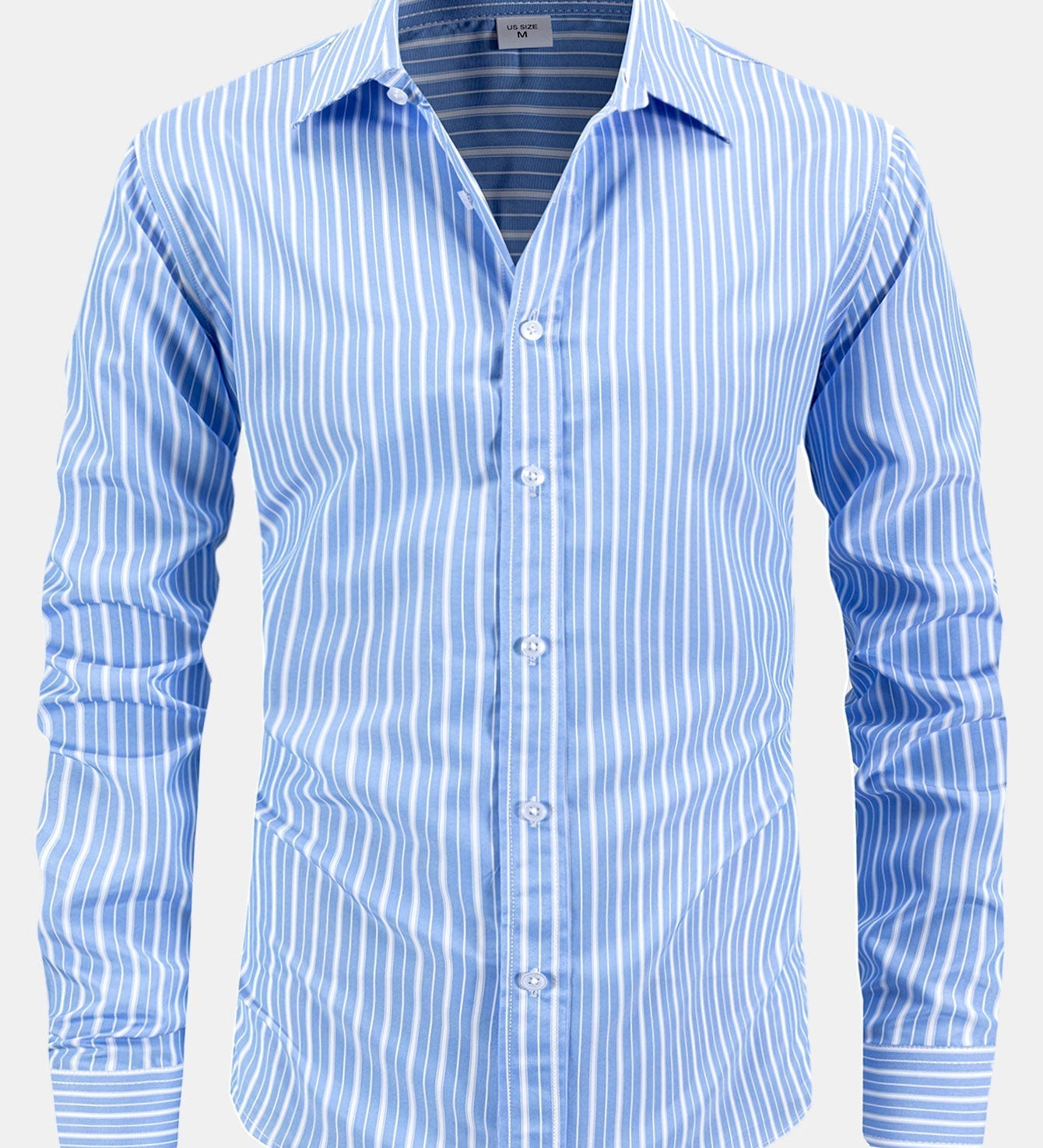 Long Sleeve Striped Button-Up Shirt