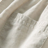 Linnen Rayon Mix Knopen Shirt & Rechte Pijpen Linnen Broek