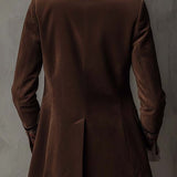 Vintage Brown Suede Blazer With Embroidered Details