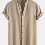 Gerimpelde textuur<tc>rood</tc> V-hals shirt &amp; kreuk textuur<tc>rood</tc> Rechte broek