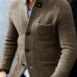 James Whitfield | Retro Wool-Blend Cardigan Jacket For Men