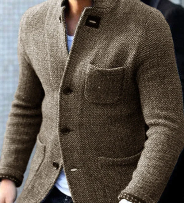 James Whitfield | Retro Wool-Blend Cardigan Jacket For Men