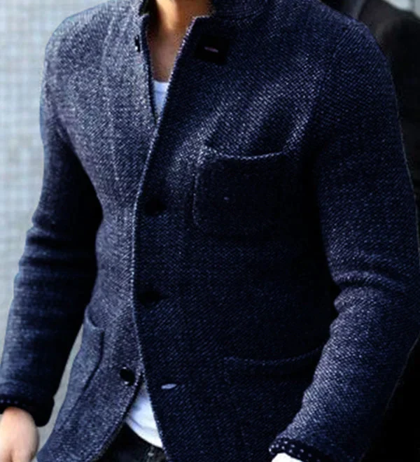 James Whitfield | Retro Wool-Blend Cardigan Jacket For Men