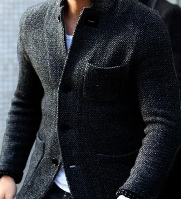 Luca Bellamy | Tailored Knit Button Jacket For Men