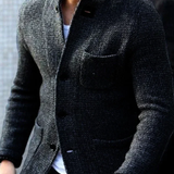 James Whitfield | Retro Wool-Blend Cardigan Jacket For Men