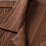 Textuur Jacquard Cubaanse Shirt & Kreukel Textuur Rechte Pantalon