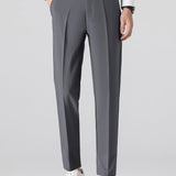 Contrast Trim Stripe Johnny Collar Polo & Slim Fit Tapered Trousers