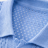 Open Knit Shirt & Straight Leg Linen Pants