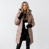 Camille Rousseau | Luxe Quilted Long Puffer Coat For Women