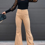 Briana DeLuca | Flared Corduroy Pants For Women
