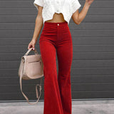 Briana DeLuca | Flared Corduroy Pants For Women