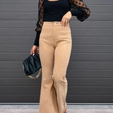 Briana DeLuca | Flared Corduroy Pants For Women