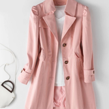 Dames Trenchcoat Jas – Halflange Klassieke Jas met Knopen | Beau