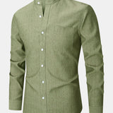 Textured Long Sleeve Turtleneck Shirt