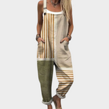 Comfortable Printed Overalls