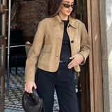 Camille Moreau | Cropped Suede Jacket For Women