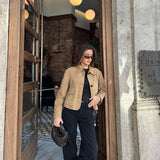 Camille Moreau | Cropped Suede Jacket For Women